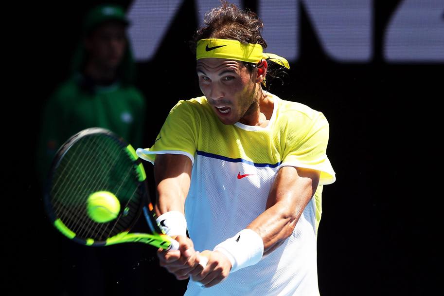 Australian Open: il rovescio bimane di Rafael Nadal contro Fernando Verdasco (EPA)